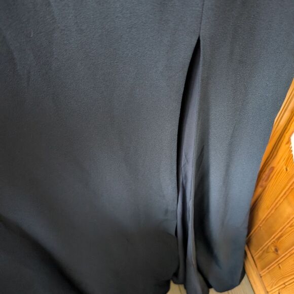 Anthropologie BHLDN Juliana High Neck  Crepe Maxi Midnight Navy Dress Size 10 - Picture 6 of 9